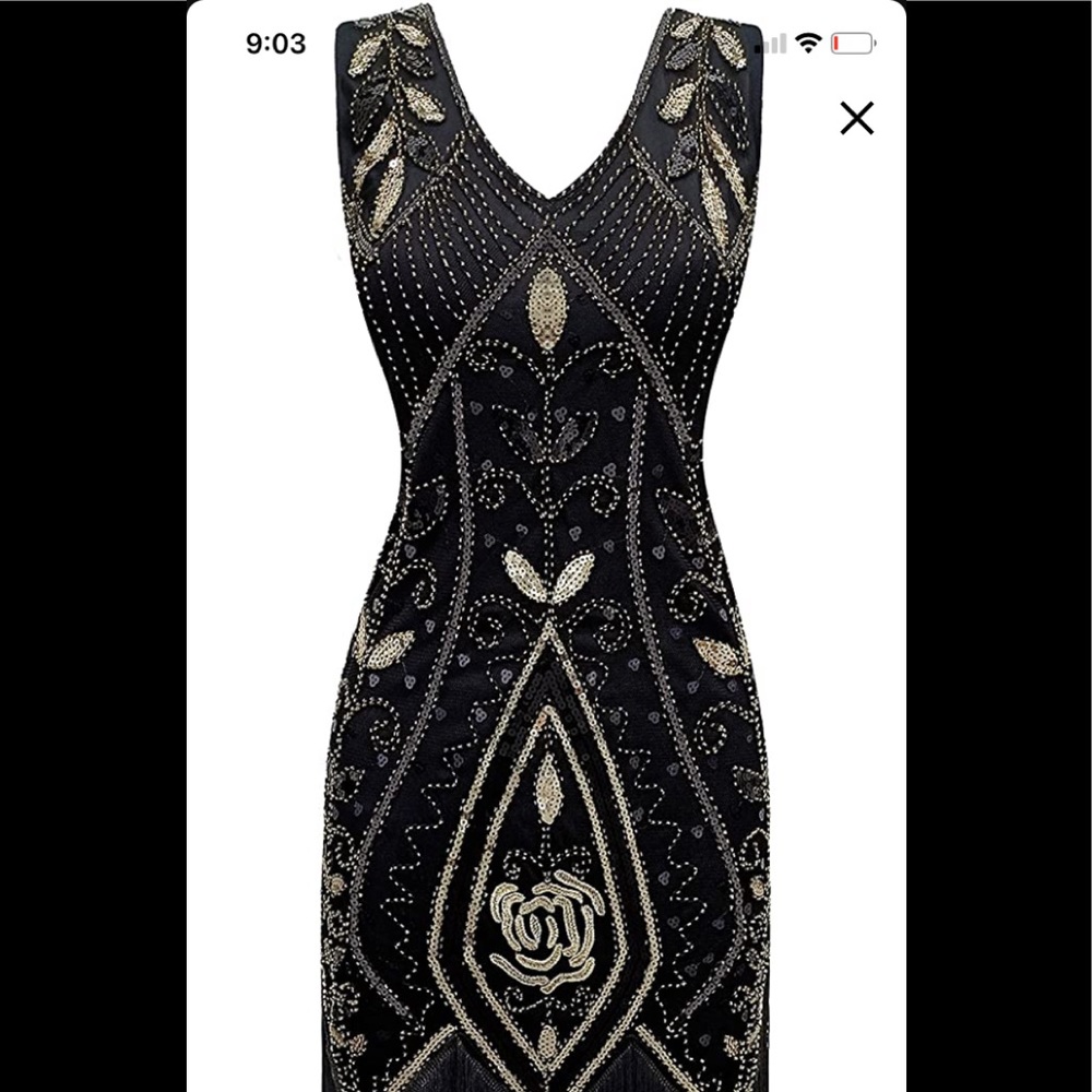 Vintage flapper girl dress